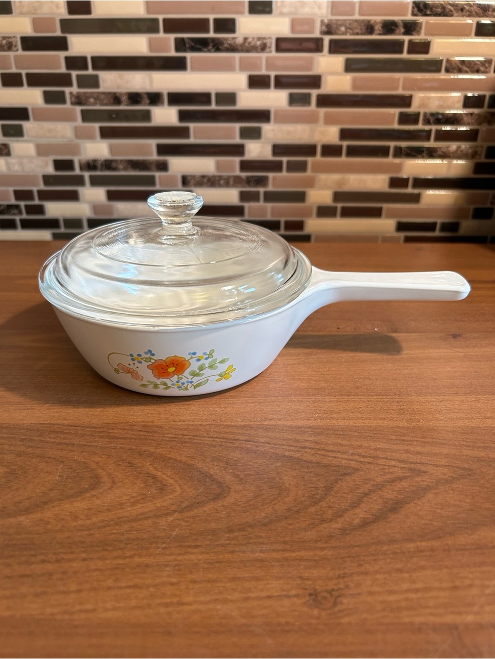 Vintage Corning Ware Wildflowers  Glass-Lid Saucepan - Classic Home Kitchen